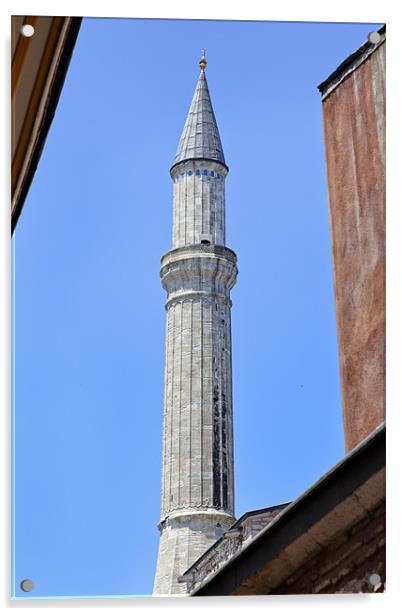 Calling Tower Hagia Sophia Acrylic by Arfabita  