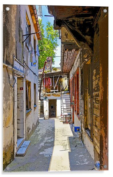 Istanbul Alley the non-tourist side Acrylic by Arfabita  