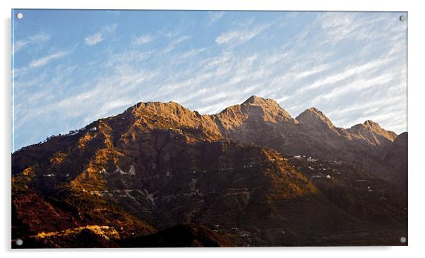 New Dawn on Trikuta Mountains Acrylic by Arfabita  