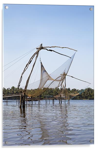 Kerala fishing Nets Acrylic by Arfabita  