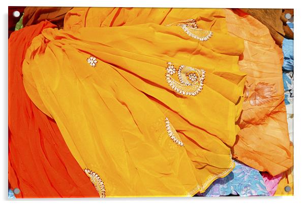 Colors of Laundry at Dhobhi Ghat Acrylic by Arfabita  