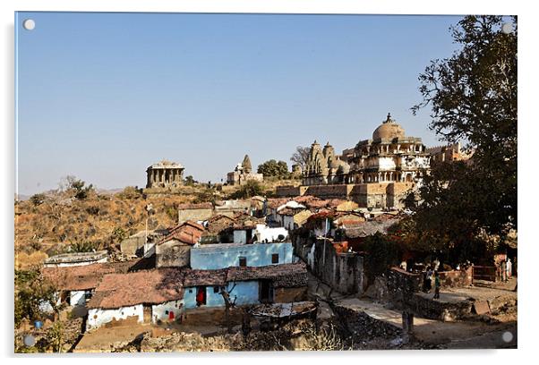 Kumbhalghar Fort Village Acrylic by Arfabita  