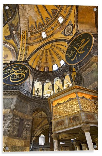 Arches angles Hagia Sophia Istanbul Acrylic by Arfabita  