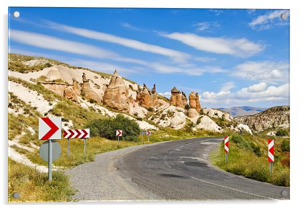Sandstone Castle in rural Cappadocia Acrylic by Arfabita  
