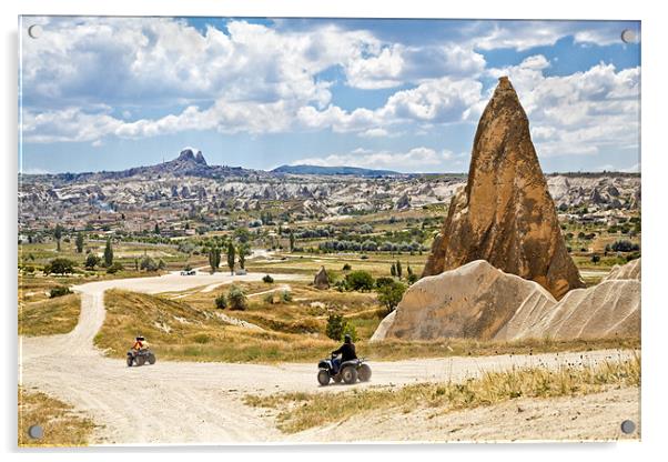 Quad riding in Cappadocia Acrylic by Arfabita  