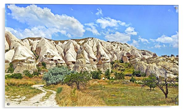 Geology of Cappadocia man lives in Caves Acrylic by Arfabita  