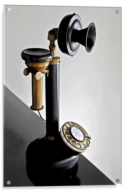 Bakelite Candlestick Analogue Telephone Acrylic by Arfabita  