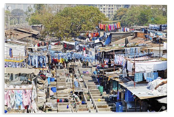 Dhobhi Ghat Bombay from the veiwing gallery Acrylic by Arfabita  