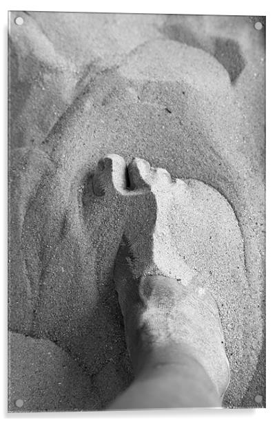 Sand through my Toes Acrylic by Arfabita  