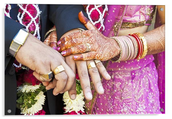Great Hindu Wedding Now you are all mine Horizonta Acrylic by Arfabita  