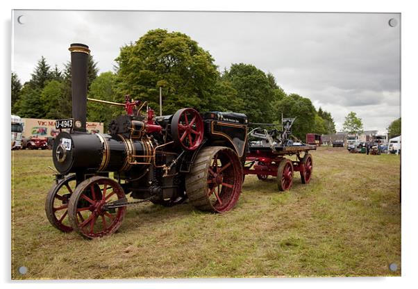 Steam Traction Engine Acrylic by Duncan Harley