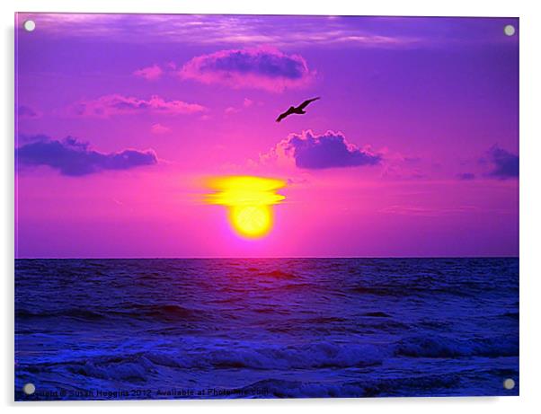 Palpitating Sunset Acrylic by Susan Medeiros