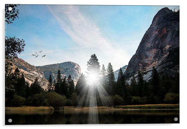  Yosemite Sunrise Acrylic by paul lewis