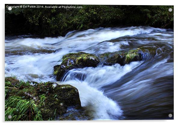  Rushing Water Acrylic by Ed Pettitt