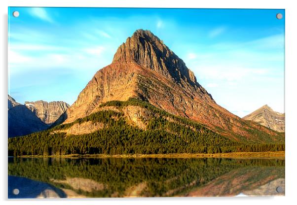 Mount Grinnell and Swiftcurrent Lake Acrylic by World Images