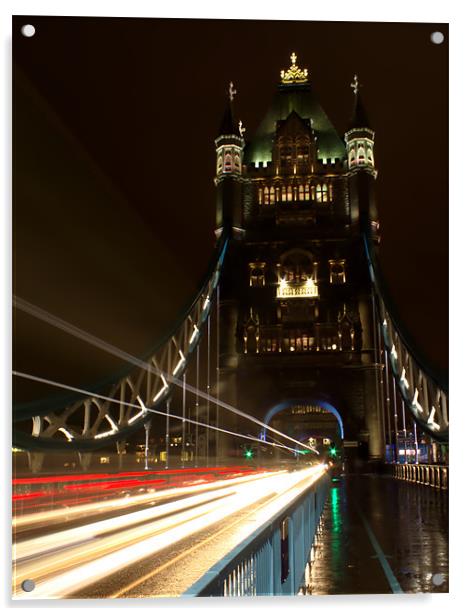 Tower Bridge at Night Acrylic by Photographer Obscura