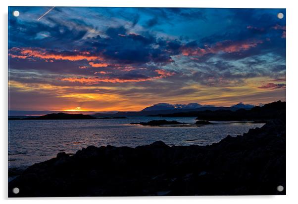 Sunset Scotland Acrylic by Col Sm