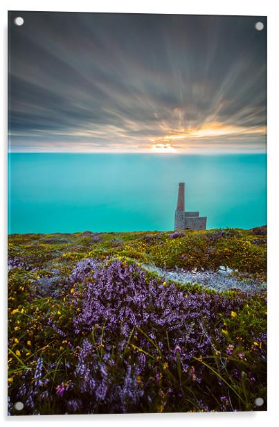 Wheal Coates Mine Long Exposure Acrylic by Jonathan Swetnam