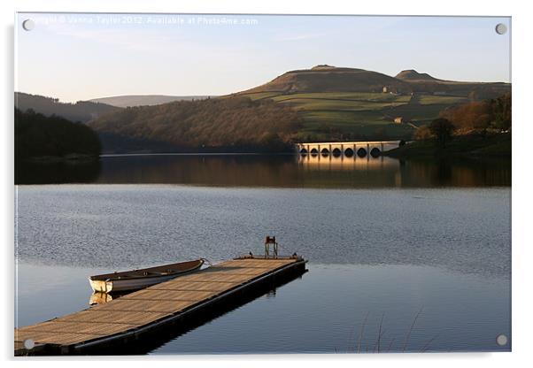 Ladybower Reservoir, Derwent Valley, Derbyshire Acrylic by Vanna Taylor