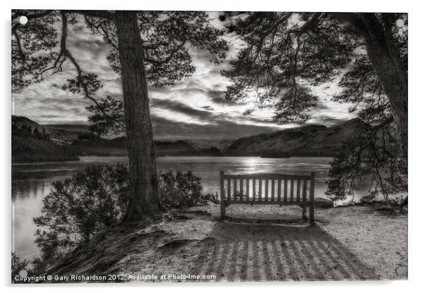 Friars Crag, Derwent Water Acrylic by Gary Richardson