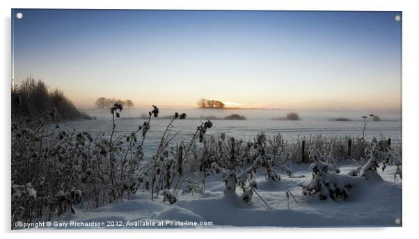 A Winter Sunrise Acrylic by Gary Richardson