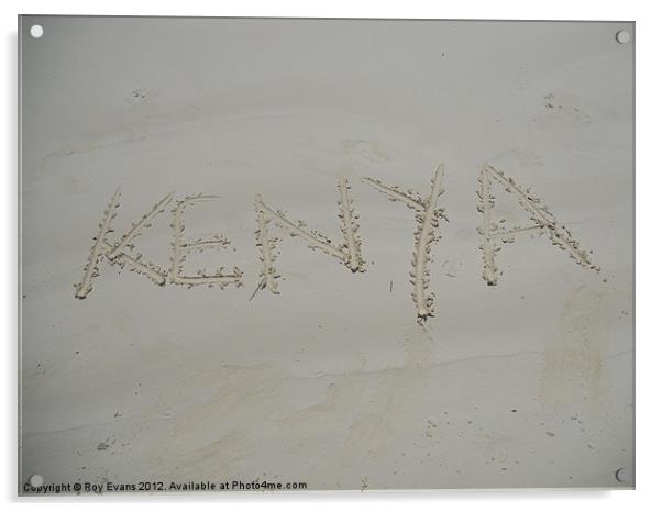 Beach Sands of Kenya Acrylic by Roy Evans
