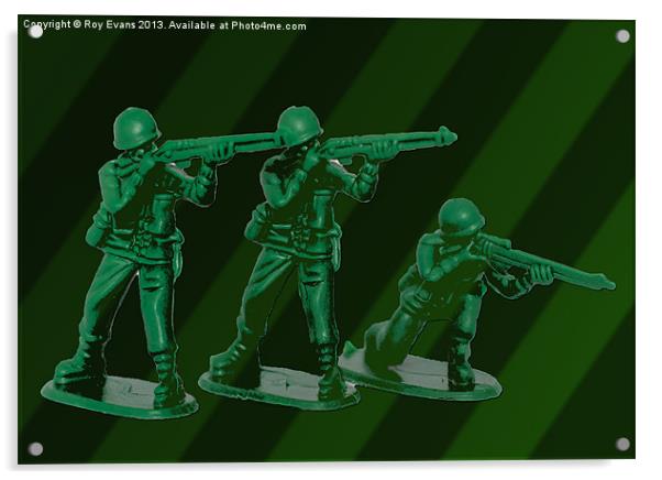 Toy soldiers Acrylic by Roy Evans