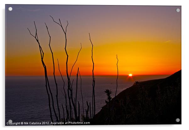 Sonoma Sunset Acrylic by Nik Catalina