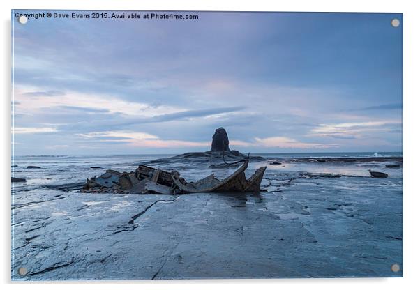  Admiral Von Tromp, Saltwick Bay Acrylic by Dave Evans