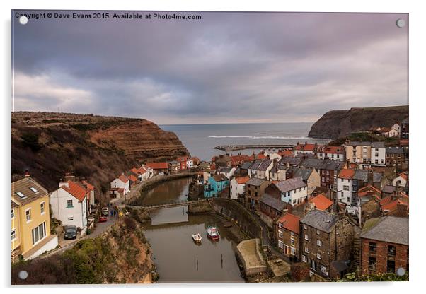  Staithes Acrylic by Dave Evans