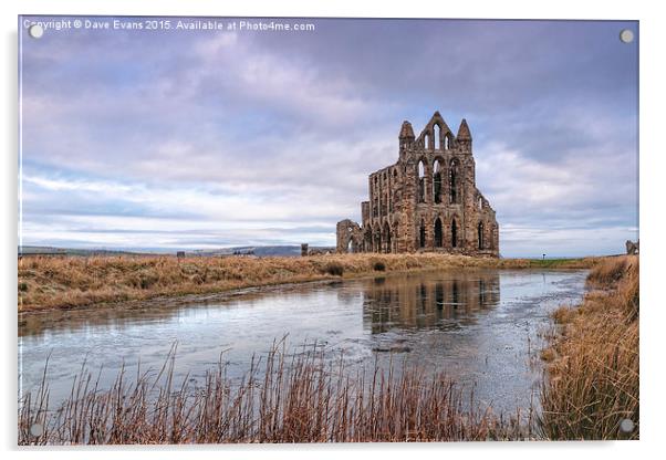  Whitby Abbey Acrylic by Dave Evans