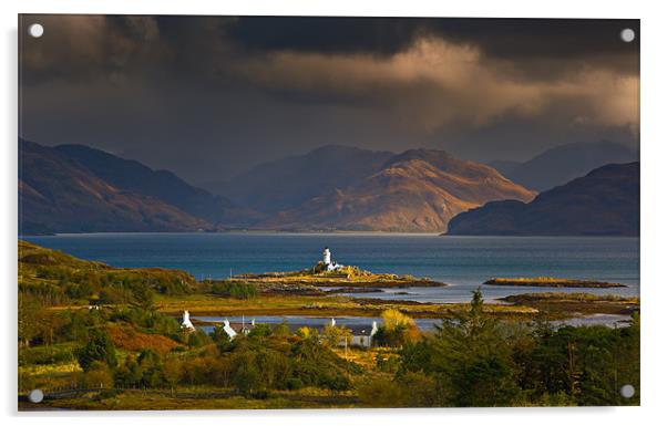 Isle Of Ornsay Lighthouse, Skye Acrylic by Ashley Chaplin