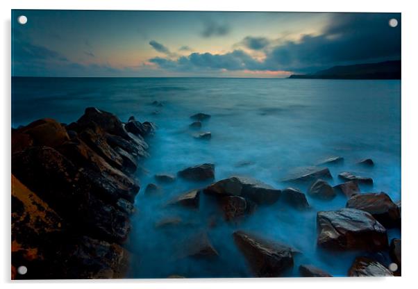 Clavell's Pier, Kimmeridge Acrylic by Ashley Chaplin