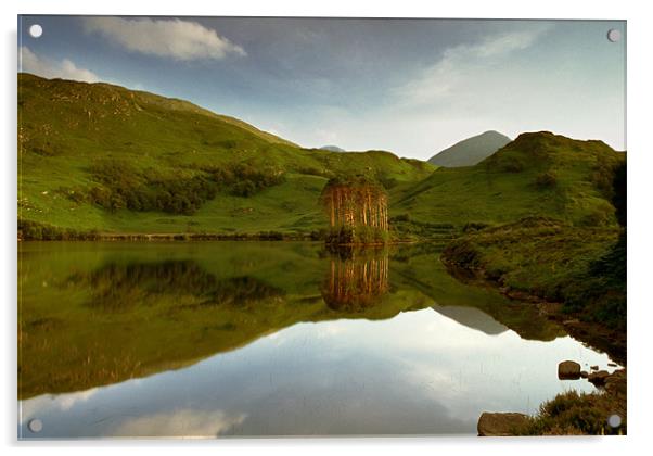 Loch Eilt reflection Acrylic by Ashley Chaplin