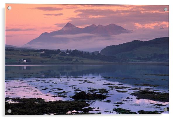 Cuillin Hills Sunset, Skye Acrylic by Ashley Chaplin