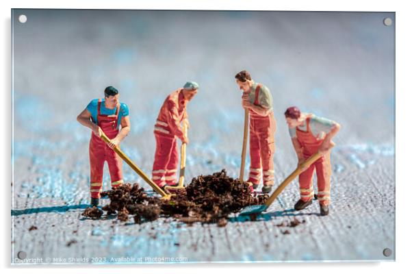 'Miniature Guardians of Hygiene' Acrylic by Mike Shields
