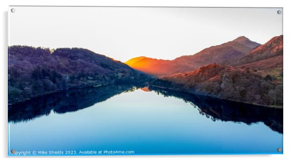 Sunset Lake Acrylic by Mike Shields