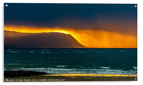 Sunset Rainstorm Acrylic by Mike Shields