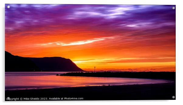 Long Exposure Sunset. Acrylic by Mike Shields