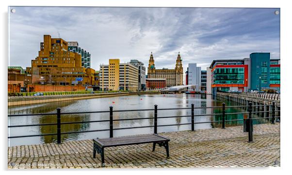 Princes Dock Liverpool Acrylic by Mike Shields