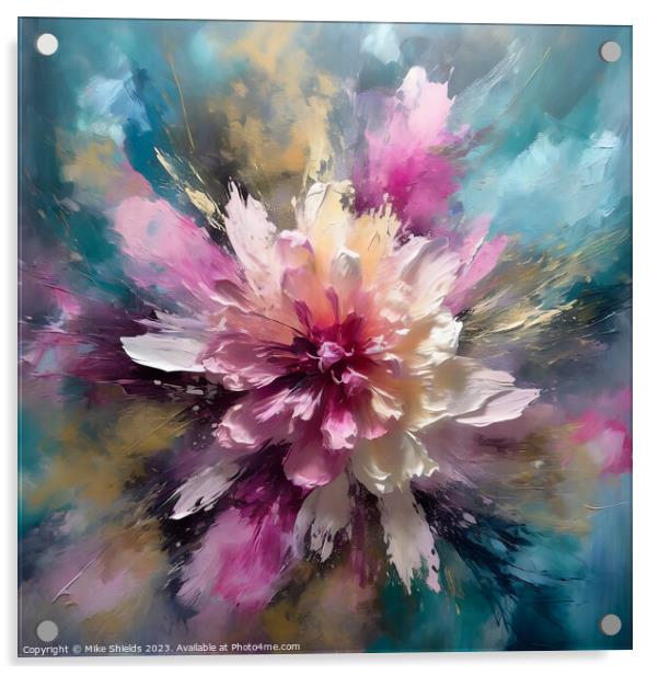 Pastel Floral Harmony Acrylic by Mike Shields