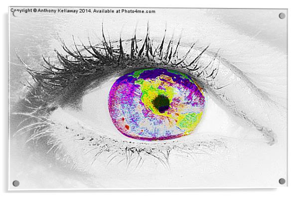 HUMAN EYE LOOKING AT THE WORLD Acrylic by Anthony Kellaway
