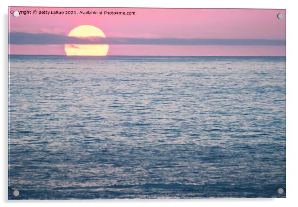 Sunset on the Sea Acrylic by Betty LaRue