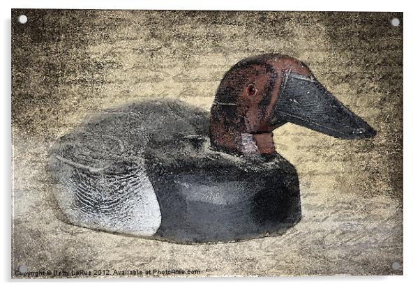 Old Duck Decoy Acrylic by Betty LaRue