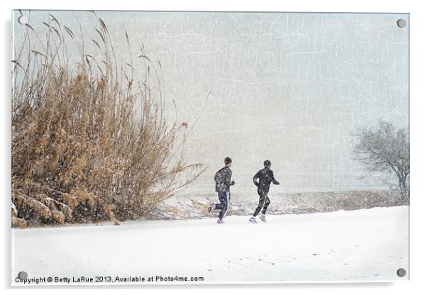 Winter Runners Acrylic by Betty LaRue