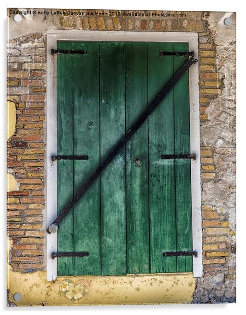 The Green Door Acrylic by Betty LaRue