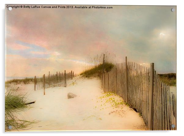 Sunrise on the beach Acrylic by Betty LaRue