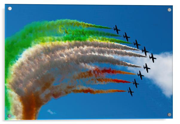Frecce Tricolori on Display Acrylic by Adam Withers