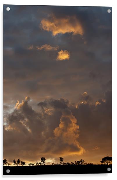 Sunset over Croeslyn Acrylic by Craig Mansell
