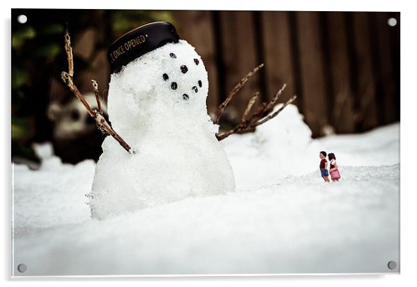 Retro Giant Snowman Acrylic by Andrew Lee